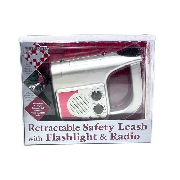 Westminster Retractable Safety Leash with Flashlight & Radio New - Picture 1 of 5
